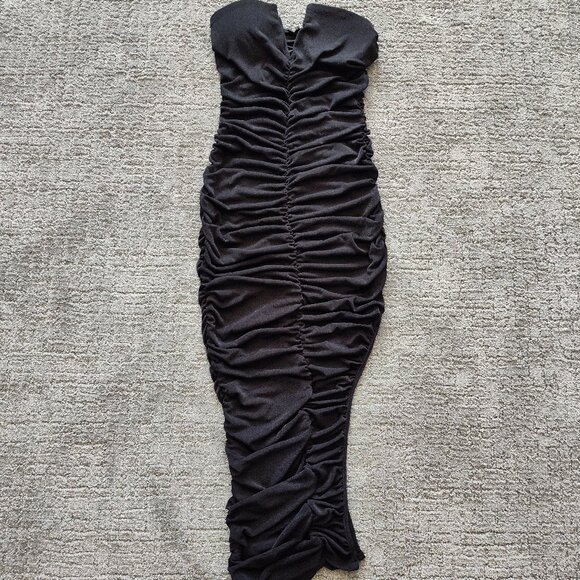Strapless ruched midi dress - Picture 1 of 4